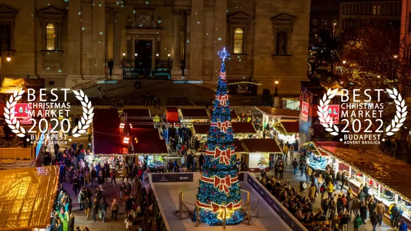 Adventi Unnep a Bazilikanal . Melhor Mercado de Natal em Budapeste, Hungria