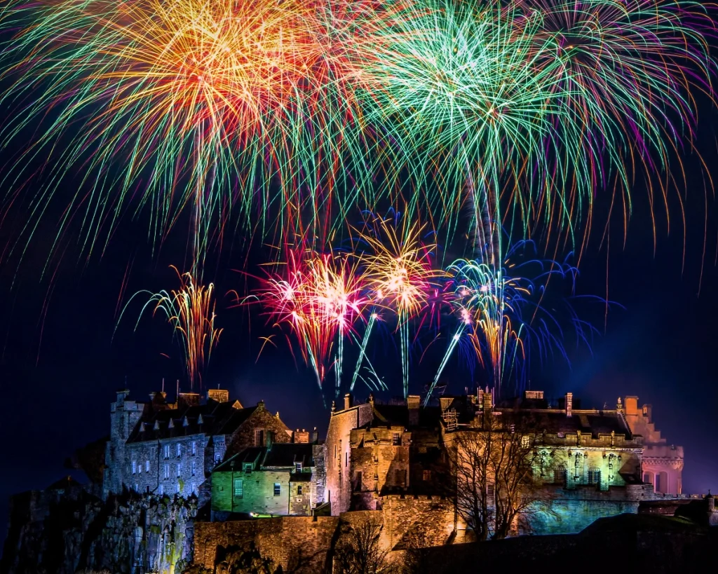 Castelo de Edimburgo e o Fogo de Artifício - Passagem de Ano